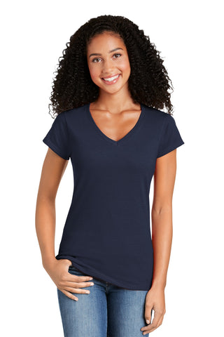Gildan Softstyle Ladies Fit V-Neck T-Shirt (Navy)