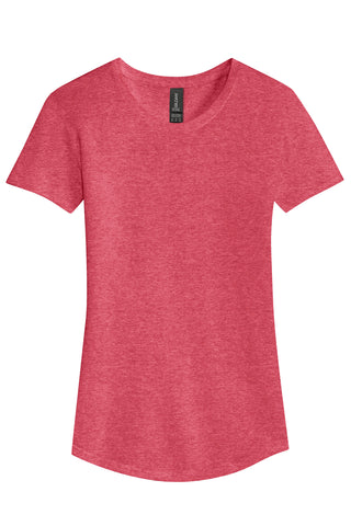 Gildan Ladies Tri-Blend Tee (Heather Red)