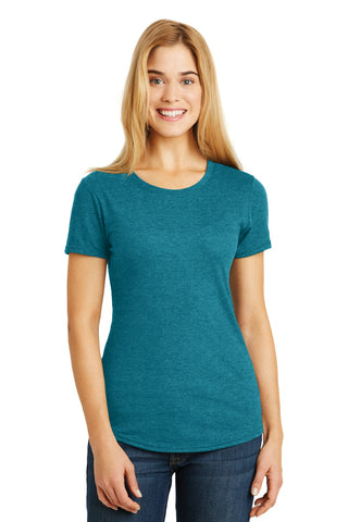 Gildan Ladies Tri-Blend Tee (Heather Galapagos Blue)