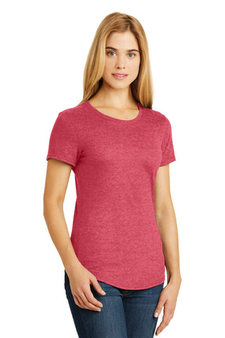 Gildan Ladies Tri-Blend Tee (Heather Red)