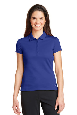 Nike Ladies Dri-FIT Solid Icon Pique Modern Fit Polo (Deep Royal Blue)