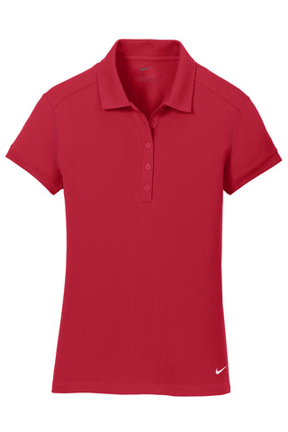 Nike Ladies Dri-FIT Solid Icon Pique Modern Fit Polo (Gym Red)