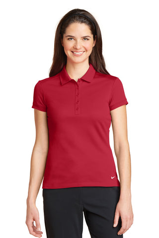 Nike Ladies Dri-FIT Solid Icon Pique Modern Fit Polo (Gym Red)