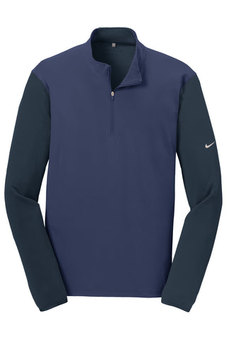 Nike Dri-FIT Fabric Mix 1/2-Zip Cover-Up (Midnight Navy/ Dark Obsidian)