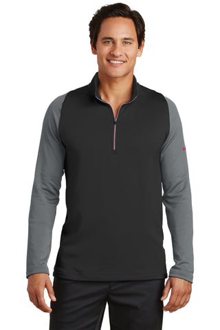 Nike Dri-FIT Stretch 1/2-Zip Cover-Up (Black/ Dark Grey/ Gym Red)