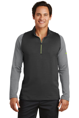 Nike Dri-FIT Stretch 1/2-Zip Cover-Up (Dark Grey/ Cool Grey/ Volt)