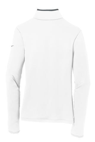 Nike Ladies Dri-FIT Stretch 1/2-Zip Cover-Up (White/ Dark Grey)