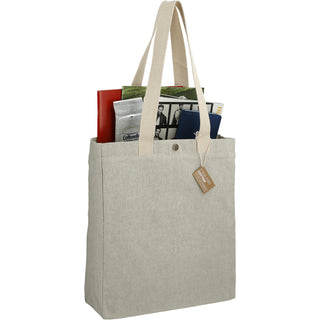 Printwear Repose 10oz Recycled Cotton Box Tote w/Snap (Gray)