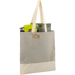 Printwear Split Recycled 5oz Cotton Twill Convention Tote (Gray)