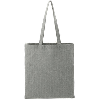 Printwear Recycled Cotton Herringbone Tote w/Zip Pocket (Dark Gray)