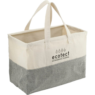 Printwear Recycled Cotton Utility Tote (Natural/Gray)