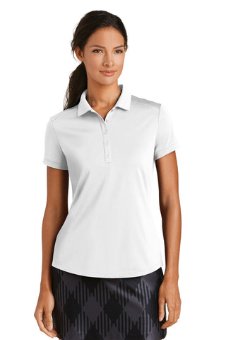 Nike Ladies Dri-FIT Players Modern Fit Polo (White)