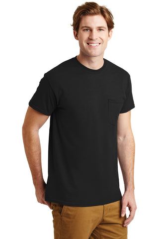 Gildan DryBlend 50 Cotton/50 Poly Pocket T-Shirt (Black)