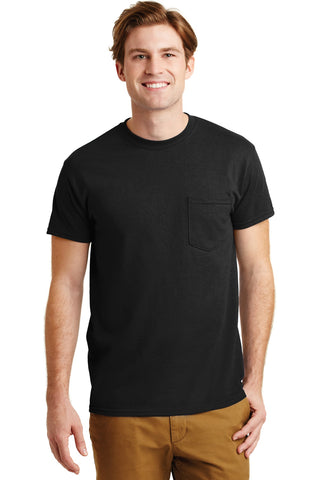 Gildan DryBlend 50 Cotton/50 Poly Pocket T-Shirt (Black)