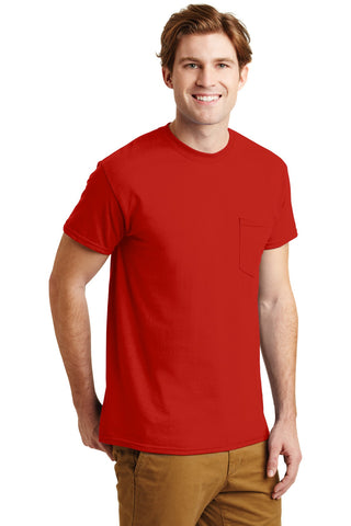 Gildan DryBlend 50 Cotton/50 Poly Pocket T-Shirt (Red)