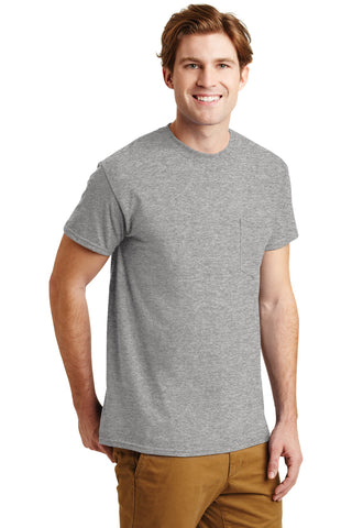 Gildan DryBlend 50 Cotton/50 Poly Pocket T-Shirt (Sport Grey)