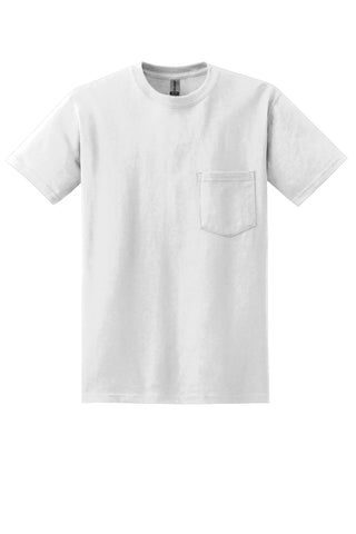 Gildan DryBlend 50 Cotton/50 Poly Pocket T-Shirt (White)