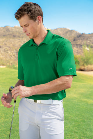 Nike Dri-FIT Classic Fit Players Polo with Flat Knit Collar (Pine Green)