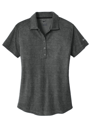 Nike Ladies Dri-FIT Crosshatch Polo (Anthracite/ Black)