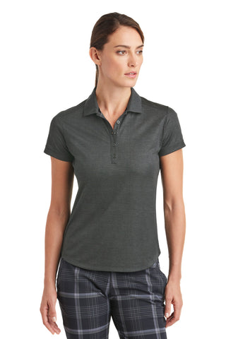 Nike Ladies Dri-FIT Crosshatch Polo (Anthracite/ Black)