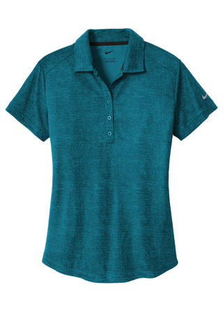 Nike Ladies Dri-FIT Crosshatch Polo (Blustery/ Navy)