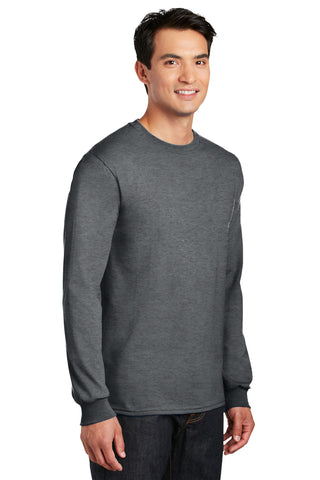 Gildan DryBlend 50 Cotton/50 Poly Long Sleeve T-Shirt (Dark Heather)