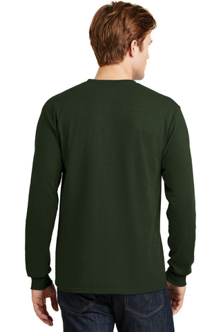 Gildan DryBlend 50 Cotton/50 Poly Long Sleeve T-Shirt (Forest Green)