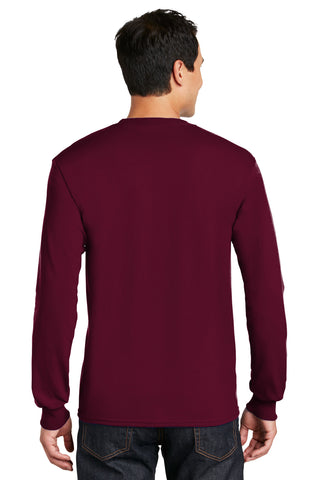 Gildan DryBlend 50 Cotton/50 Poly Long Sleeve T-Shirt (Maroon)
