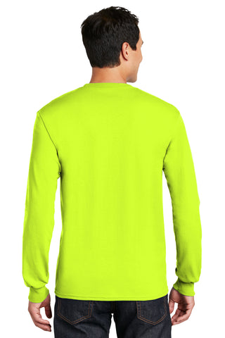 Gildan DryBlend 50 Cotton/50 Poly Long Sleeve T-Shirt (Safety Green)