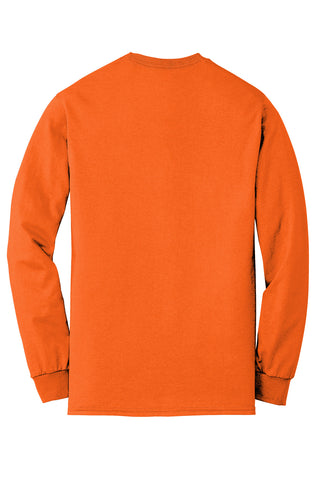 Gildan DryBlend 50 Cotton/50 Poly Long Sleeve T-Shirt (S. Orange)