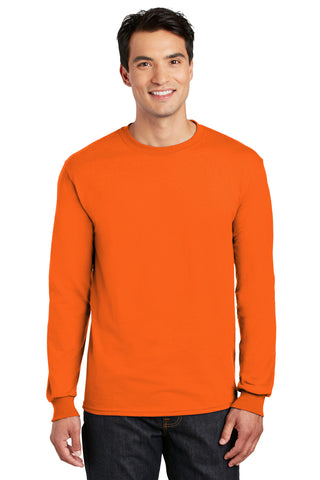 Gildan DryBlend 50 Cotton/50 Poly Long Sleeve T-Shirt (S. Orange)