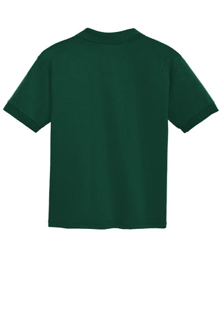 Gildan Youth DryBlend 6-Ounce Jersey Knit Sport Shirt (Forest Green)