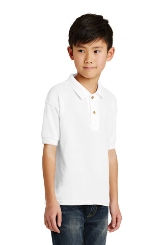Gildan Youth DryBlend 6-Ounce Jersey Knit Sport Shirt (White)