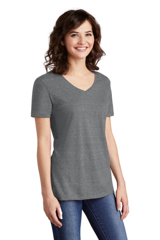 Jerzees Ladies Snow Heather Jersey V-Neck T-Shirt (Charcoal)