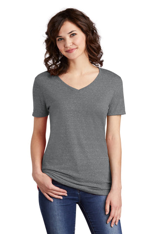 Jerzees Ladies Snow Heather Jersey V-Neck T-Shirt (Charcoal)