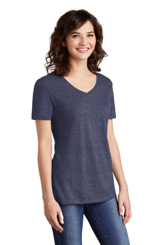 Jerzees Ladies Snow Heather Jersey V-Neck T-Shirt (Navy)