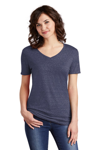 Jerzees Ladies Snow Heather Jersey V-Neck T-Shirt (Navy)