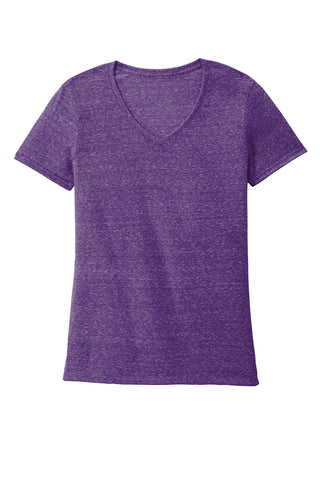 Jerzees Ladies Snow Heather Jersey V-Neck T-Shirt (Purple)