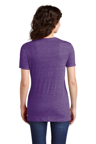 Jerzees Ladies Snow Heather Jersey V-Neck T-Shirt (Purple)