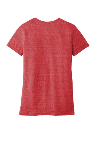 Jerzees Ladies Snow Heather Jersey V-Neck T-Shirt (Red)