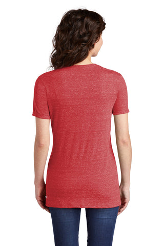 Jerzees Ladies Snow Heather Jersey V-Neck T-Shirt (Red)