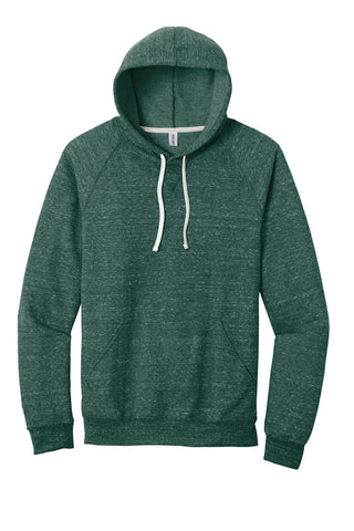 Jerzees Snow Heather French Terry Raglan Hoodie (Forest Green)