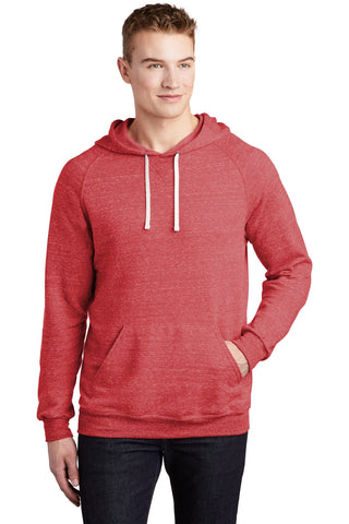 Jerzees Snow Heather French Terry Raglan Hoodie (Red)