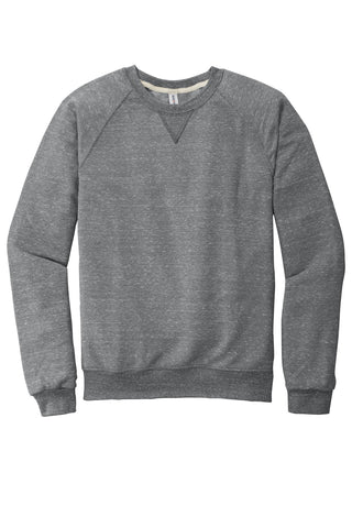 Jerzees Snow Heather French Terry Raglan Crew (Charcoal)