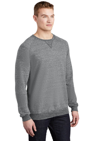 Jerzees Snow Heather French Terry Raglan Crew (Charcoal)