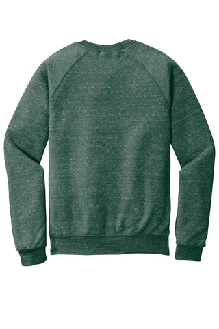 Jerzees Snow Heather French Terry Raglan Crew (Forest Green)