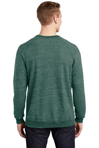 Jerzees Snow Heather French Terry Raglan Crew (Forest Green)