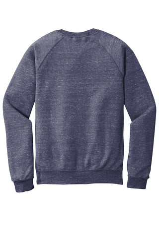 Jerzees Snow Heather French Terry Raglan Crew (Navy)