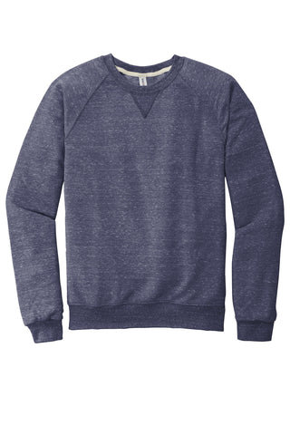 Jerzees Snow Heather French Terry Raglan Crew (Navy)