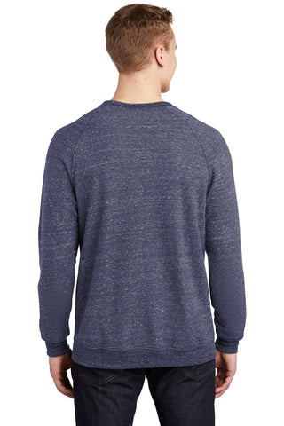 Jerzees Snow Heather French Terry Raglan Crew (Navy)